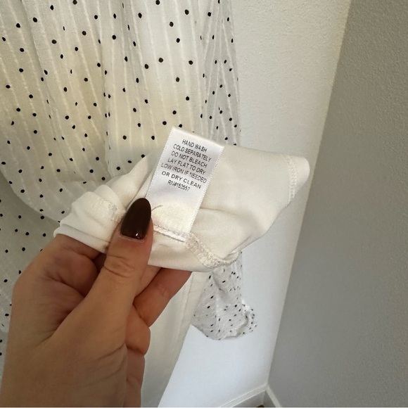 Roolee White Black Polka Dots Knee Length Dress Nursing Friendly Size L Women’s - Picture 12 of 16